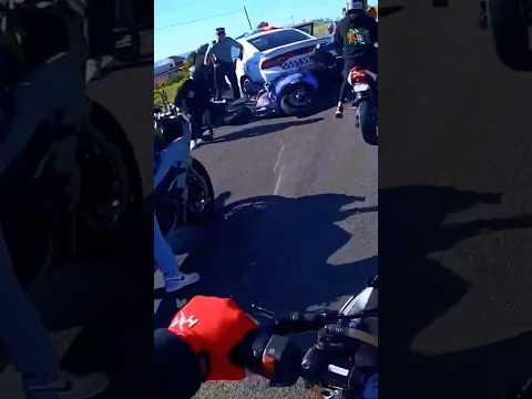 Cops Intentionally Crash Into Stunt Riders | @LivingLikeLarry619 #motorcycle #cop #police