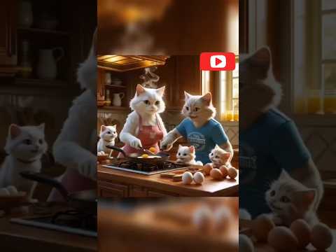 "Cooking Surprise"#CatFamily #CookingSurprise #ChickHatching #FunnyCats #PetLovers #4KAnimation