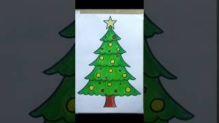 Merry Christmas drawing easy |Christmas Drawing | Christmas Tree Drawing | Merry Christmas poster