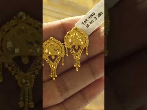 Earrings 22ct #earringdesigngoldjhumka #goldjewellery #youtubeshorts #wedding #necklace , 😱😱😱😱