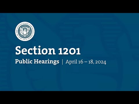 Ninth Triennial Section 1201 Public Hearings - April 16, 2024 (Part 1)