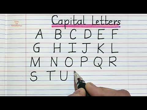 ENGLISH CAPITAL ALPHABET WRITING PRACTICE | HOW TO WRITE CAPITAL LETTERS ABCD IN FOUR LINE NOTE BOOK