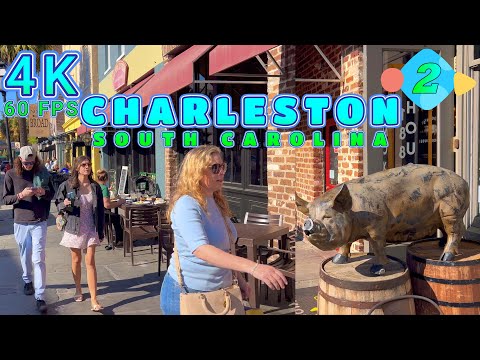 Charleston Downtown Walk Part 2/2, South Carolina USA 4K-UHD