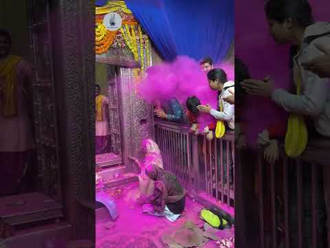 Vrindavan ki Holi #holistatus #vrindavanshorts #temple  #radhavallabh  #krishnabhajan #song #shorts