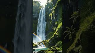 Nature's Hidden Paradise – 10 Seconds of Pure Serenity|#ViralNature #WaterfallVibes #ShortsViral