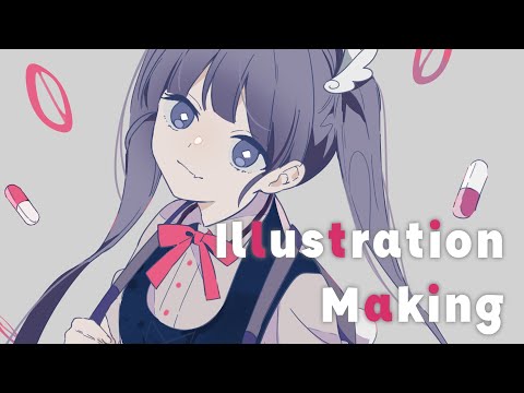 【ツユ】あの世行きのバスに乗ってさらば。illustration making -【CLIPSTUDIO】