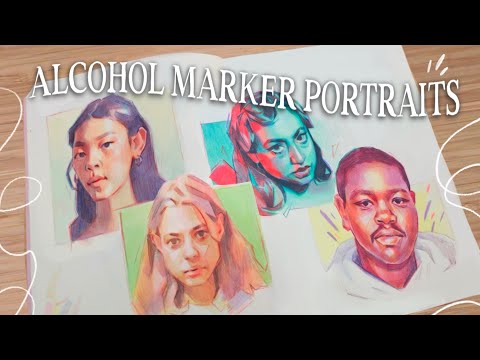 Alcohol Marker Portraits + A Big Announcement 👀✨ chatty sketch with me