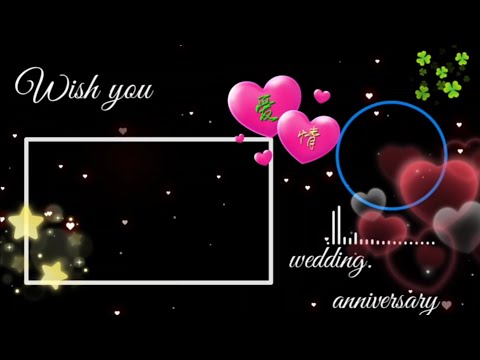 Happy Anniversary Black screen Template Background Video । Wedding Anniversary Template Video ।