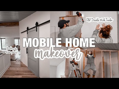 ✨BUILDING MY DREAM PANTRY✨ IN OUR 1991 OLD DOUBLE WIDE TRAILER! Extreme mobile home makeover!