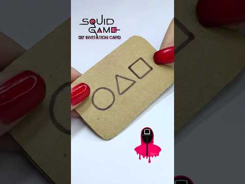 how to diy squid game invitation card🔺#squidgame #diy #challenge #craft #howto