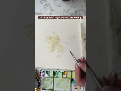 #watercolor #magnolia #ytshorts #weddingart #botanicals #learntopaint #watercolorpainting #artkit