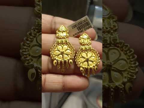 Gold earrings 22ct😱😱🔥❤️🌈🌈💥💥#youtubeshorts #golddesign #jewellery #goldesign #beautifulearrings