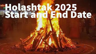 Holashtak 2025 Dates, Holashtak 2025 Start and End Date, Holashtak Date 2025 #holashtak2025