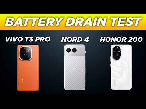 Vivo T3 Pro vs OnePlus Nord 4 vs Honor 200 | 3-Way Battery Drain Test | Which Phone Stands Tall? 🔥