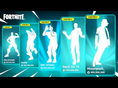 Fortnite Icon Series Emotes Evolution from Chapter 1 to Chapter 5