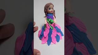 old doll make over to new pink barbie doll using polymerclay/airdryclay | doll cake idea #dollhouse