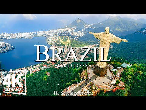 Brazil 4K - Golden Sunsets, Wildlife & Relaxing Music for Stress Relief | 4K Video Ultra HD