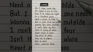 Lovely song ~ Billie Eilish (ft. Khalid) lyrics #lyrics #billieeilish #lovely #song #lyricsvideo