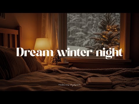 dreamy winter night: relaxing piano sleep music ☃️🤍 romanticize your dream with calm music for sleep