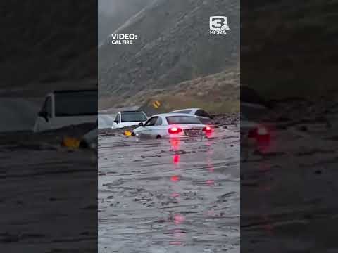 Mudslides trap vehicles, motorists in Southern California