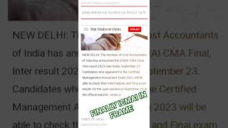 Finally ICMAI confirms the result date & Time #resultdate2023 #shorts #viral #trending