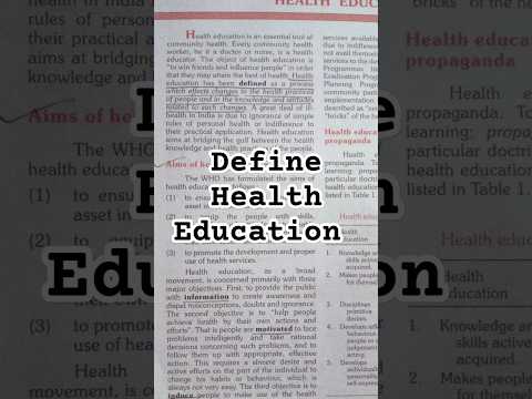 Define Health Education #shorts #ytshorts #shortsfeed #youtubeshorts #trending