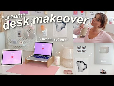 OFFICE ROOM MAKEOVER: aesthetic desk set up for productivity + pinterest inspired