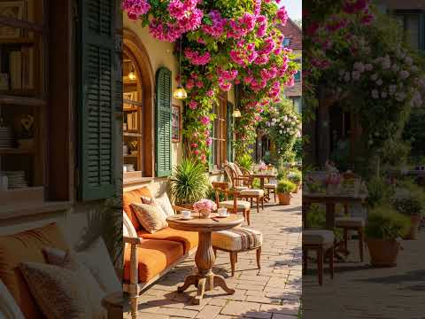 Outdoor Coffee Shop Ambience ☕ Soothing Bossa Nova Jazz Music | Chill Cafe Vibes for a Good Mood