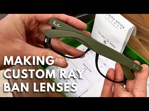 Ray Ban glasses lenses - Custom made Varifocal Ray Ban Transitions Gen 8 lenses being made