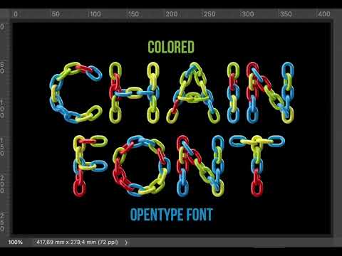 Colored Chain Font