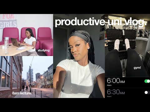 productive uni vlog 🎧 6am morning routine, lectures & class, realistic day, balancing uni and life