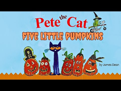 Pete the Cat Five Little Pumpkins ( Kids Books Read Aloud ) Halloween Story