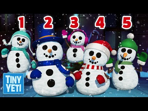 Fun Counting Song! Count to 5 with Five Little Snowmen! Catchy and Fun Kids Counting Music