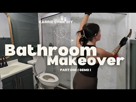 ✨️NEW✨️ DIY BATHROOM MAKEOVER ON A BUDGET | SMALL BATHROOM TRANSFORMATION  Part 1 ( demo)