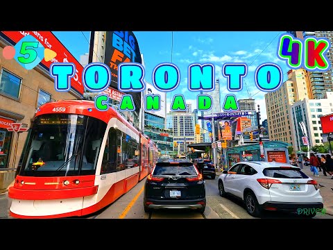 Toronto Drive Part 5/5, Biggest City in Canada,  4K - UHD