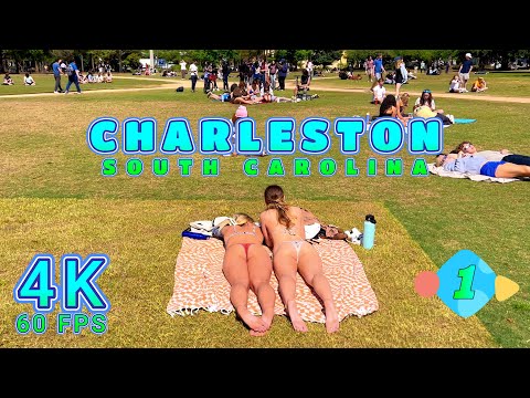 Charleston Walk on a Beautiful Day Part 1/2, South Carolina USA 4K-UHD