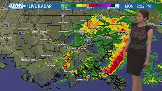 New Orleans Weather: Severe storms move out, drying out Monday afternoon