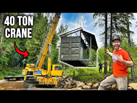 Moving Our Finished Container Home with a MASSIVE Crane