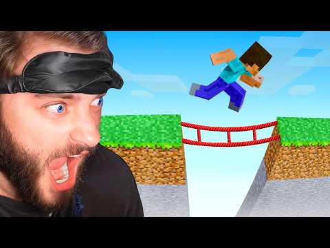 Minecraft Parkour but Blindfolded...