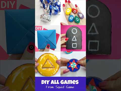 How to make All the DIY games from squid game #shorts #squidgame #diy #craft #challenge