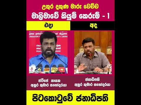 මාලිමාවේ කියුම් කෙරුම් -1  |  පිටකොටුවේ ජනාධිපති