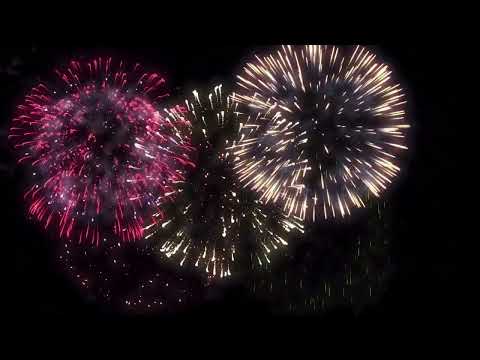 1H long Screensaver of fireworks display holiday satisfying relaxing Video Loop no sound no music