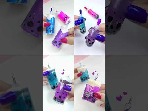 easy DIY boba paper squishy - how to make squishy pen - fati craft world