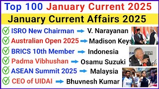 January 2025 Monthly Current Affairs | Current Affairs 2025 | Monthly Current Affair 2025