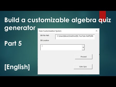 Build a customizable algebra quiz generator Part 5 [English]