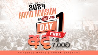 2024 RAPID REVISION  | DAY 01 | COMBINED MATHS | RUWAN DARSHANA