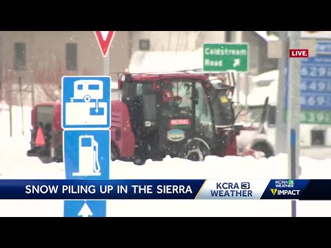 Sierra snow causes traffic delays as Northern California storm continues