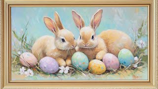 Easter TV Art | Gold Frame | Easter TV Screensaver