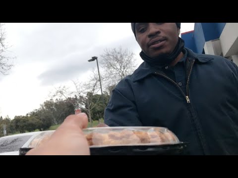 giving pie to random people on the streets