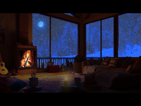 Sleep Instantly in 3 Minutes - Cozy Winter Hut with Blizzard Sounds, Wind & Fireplace